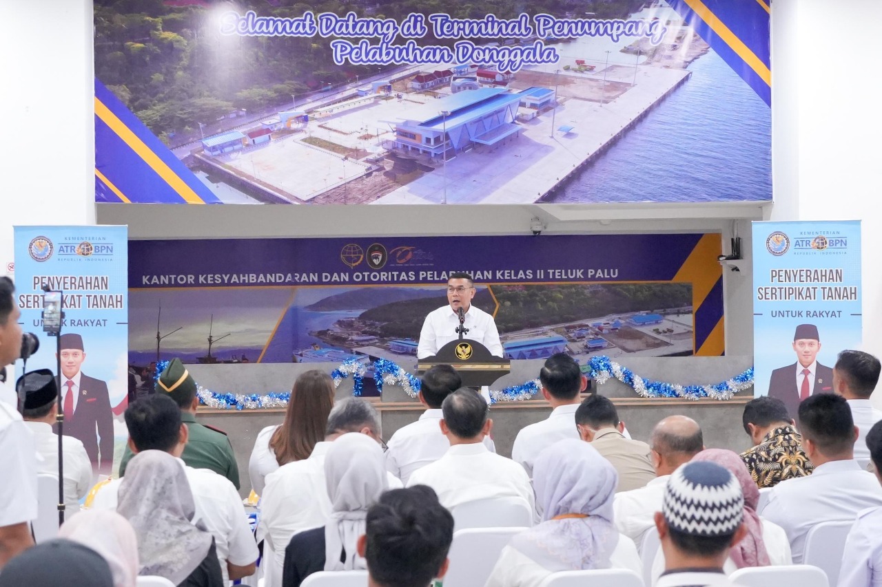 Sulawesi Tengah mencatatkan capaian positif dalam pelaksanaan program Pendaftaran Tanah Sistematis Lengkap (PTSL) 2025.