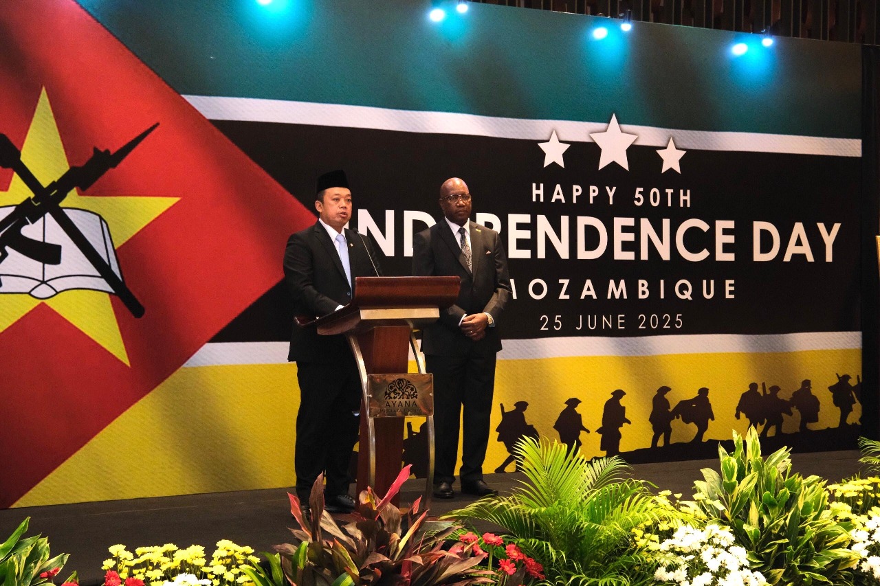Peringatan Hari Kemerdekaan ke-50 Republik Mozambik, yang digelar di Jakarta pada Jumat (11/07/2025).