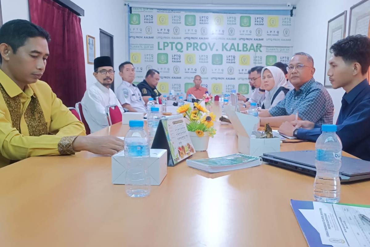 rapat koordinasi dalam rangka persiapan pelaksanaan Musabaqah Tilawatil Qur&rsquo;an (MTQ) XXXIII tingkat Provinsi Kalimantan Barat.