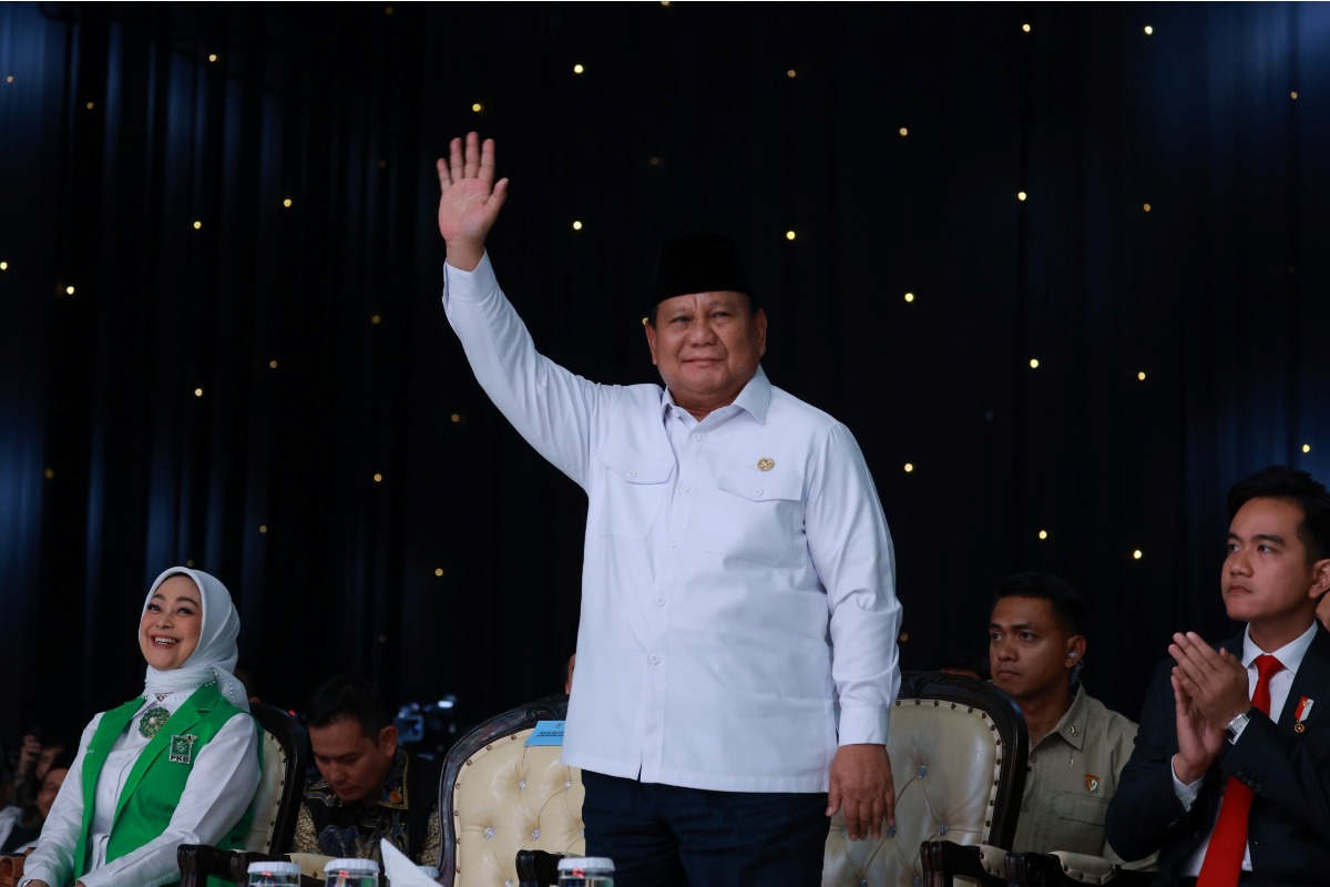 Presiden Prabowo Subianto menghadiri acara Hari Lahir ke-27 Partai Kebangkitan Bangsa (PKB), Rabu malam (23/7) di Jakarta Convention Center.
