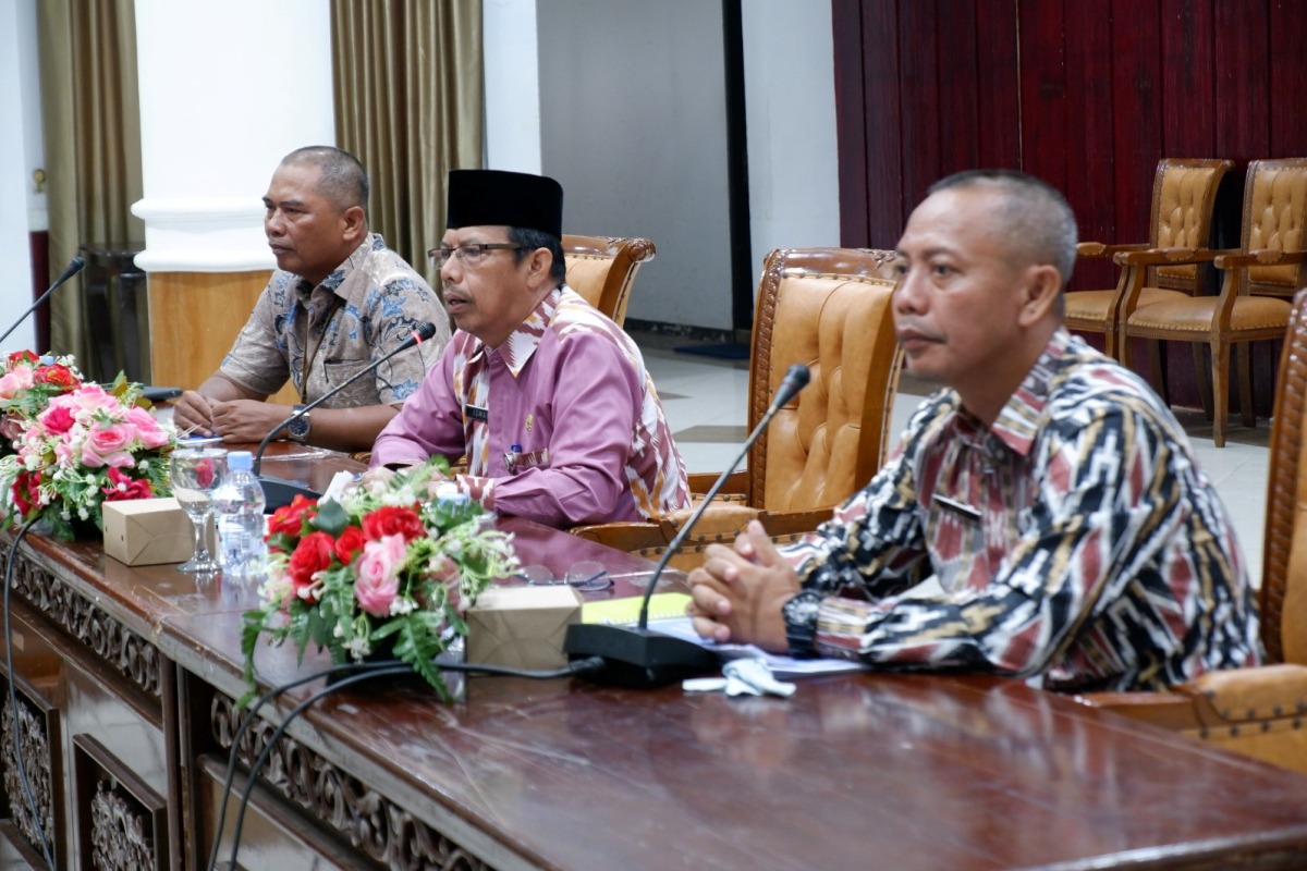 Kegiatan Evaluasi Pembinaan Statistik Sektoral dan Program Desa/Kelurahan Cinta Statistik (Desa Cantik) yang digelar Kamis (24/7), di Balairung Setia Kantor Bupati Mempawah.