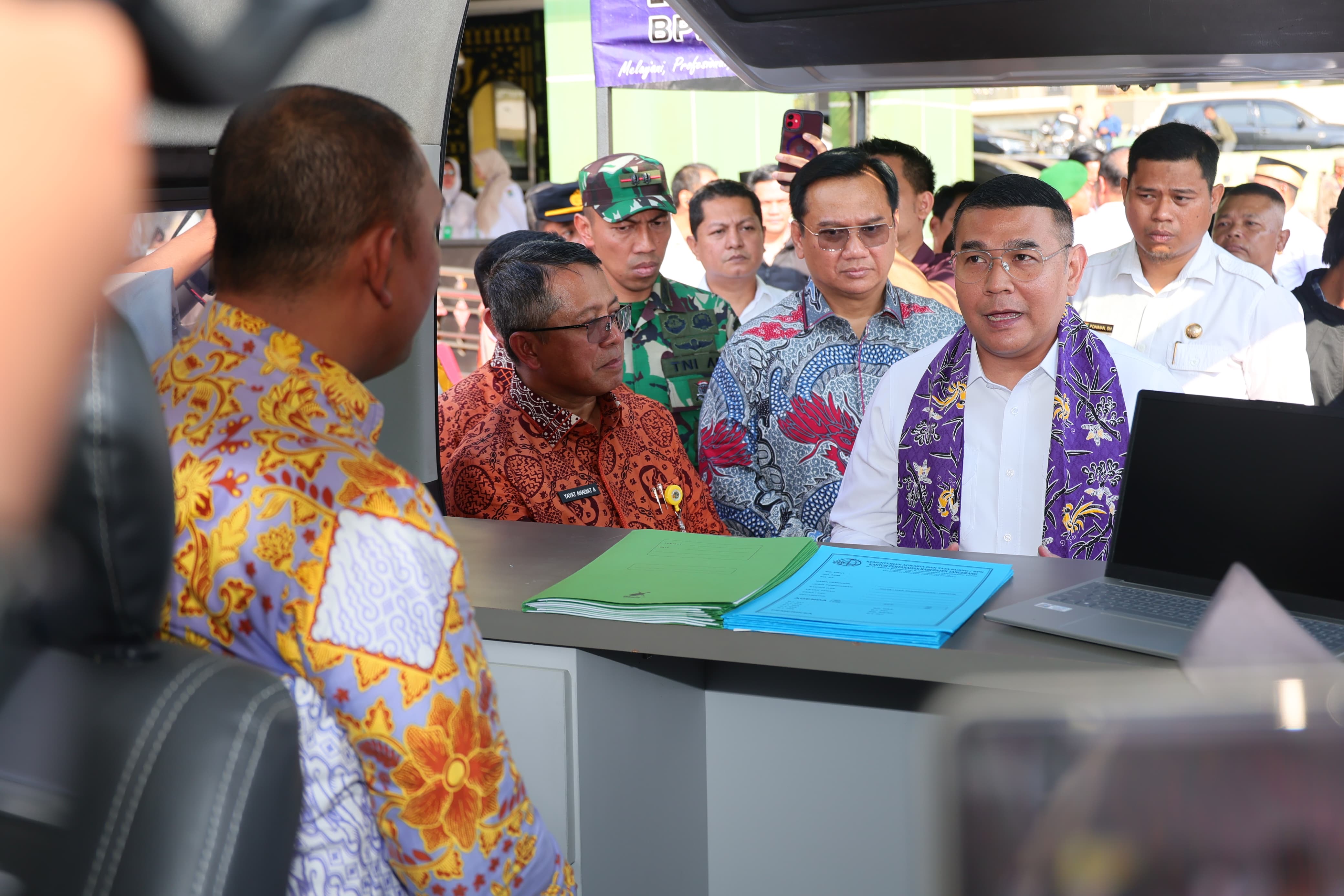 Layanan Sertipikat Keliling yang digagas oleh Kantor Pertanahan (Kantah) Kabupaten Tangerang pada Rabu (23/07/2025).
