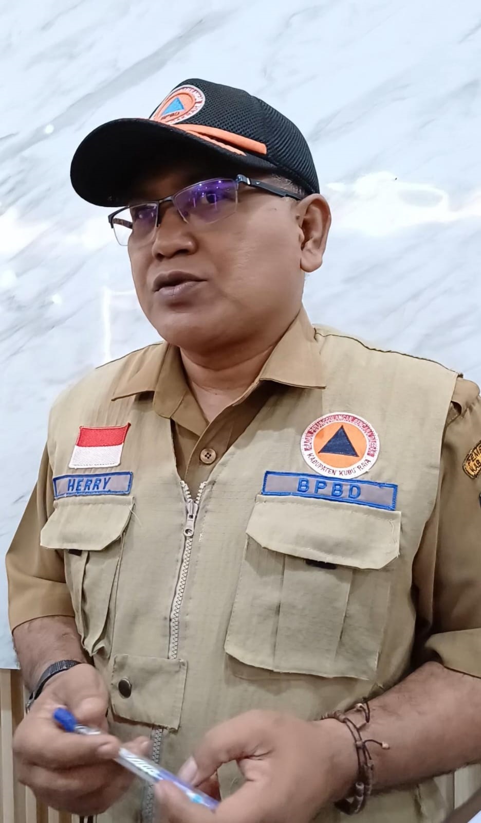 Kepala Badan Penanggulangan Bencana Daerah (BPBD) Kubu Raya Herry Purwoko