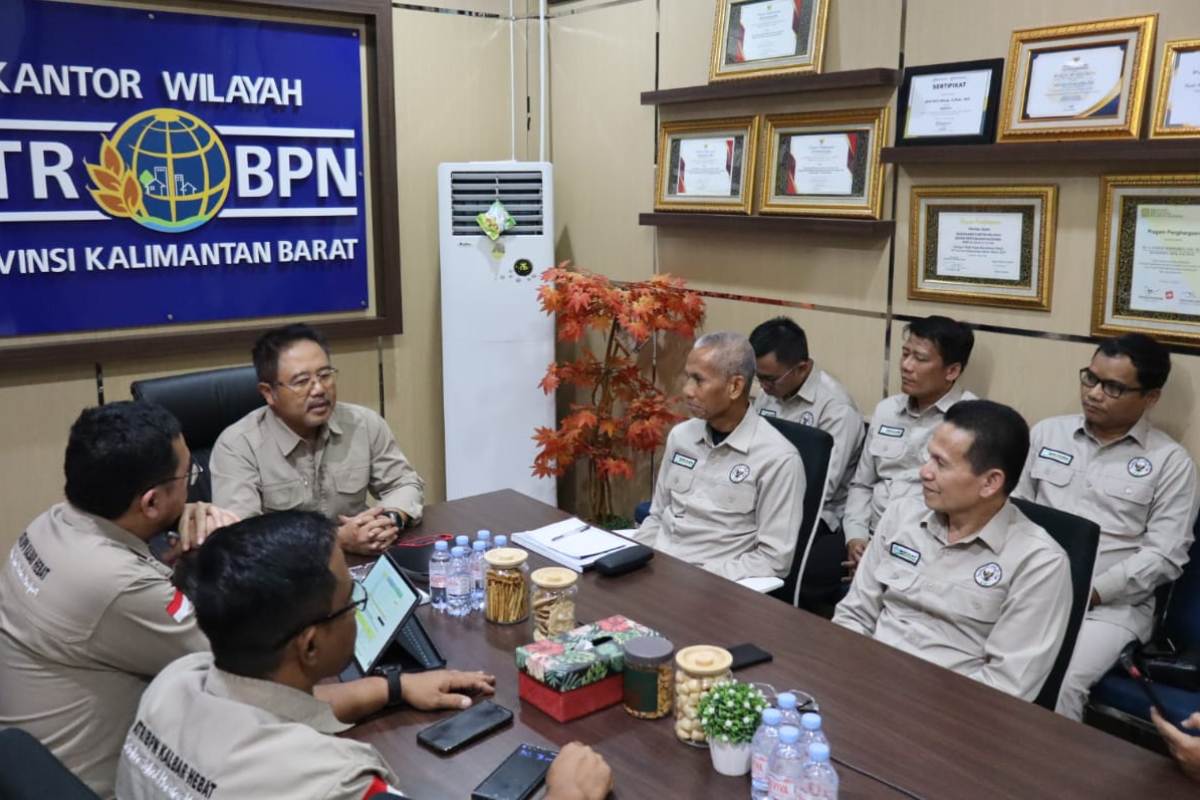 Audiensi BWI Kalbar di Kantor Wilayah ATR/BPN Kalbar pada Selasa (29/7).