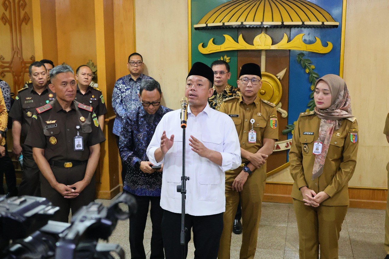Rapat koordinasi bersama seluruh kepala daerah se-Provinsi Lampung di Kantor Gubernur Lampung, Selasa (29/07/2025).&nbsp;