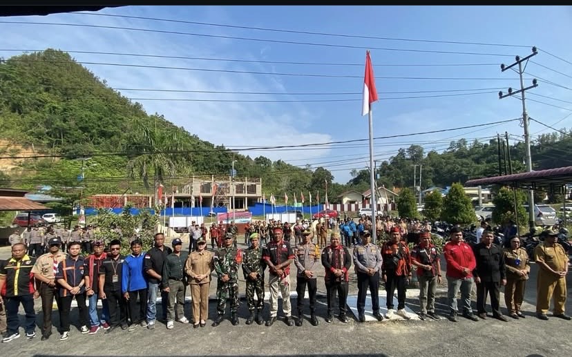 Apel menjelang pelaksanaan MTQ di Kecamatan Sekayam yang dilaksanakan oleh Polsek Sekayam.