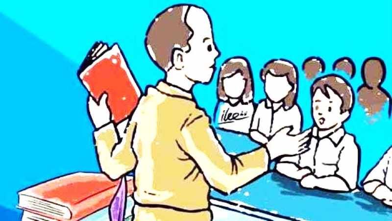 Ilustrasi aktivitas belajar mengajar di sekolah