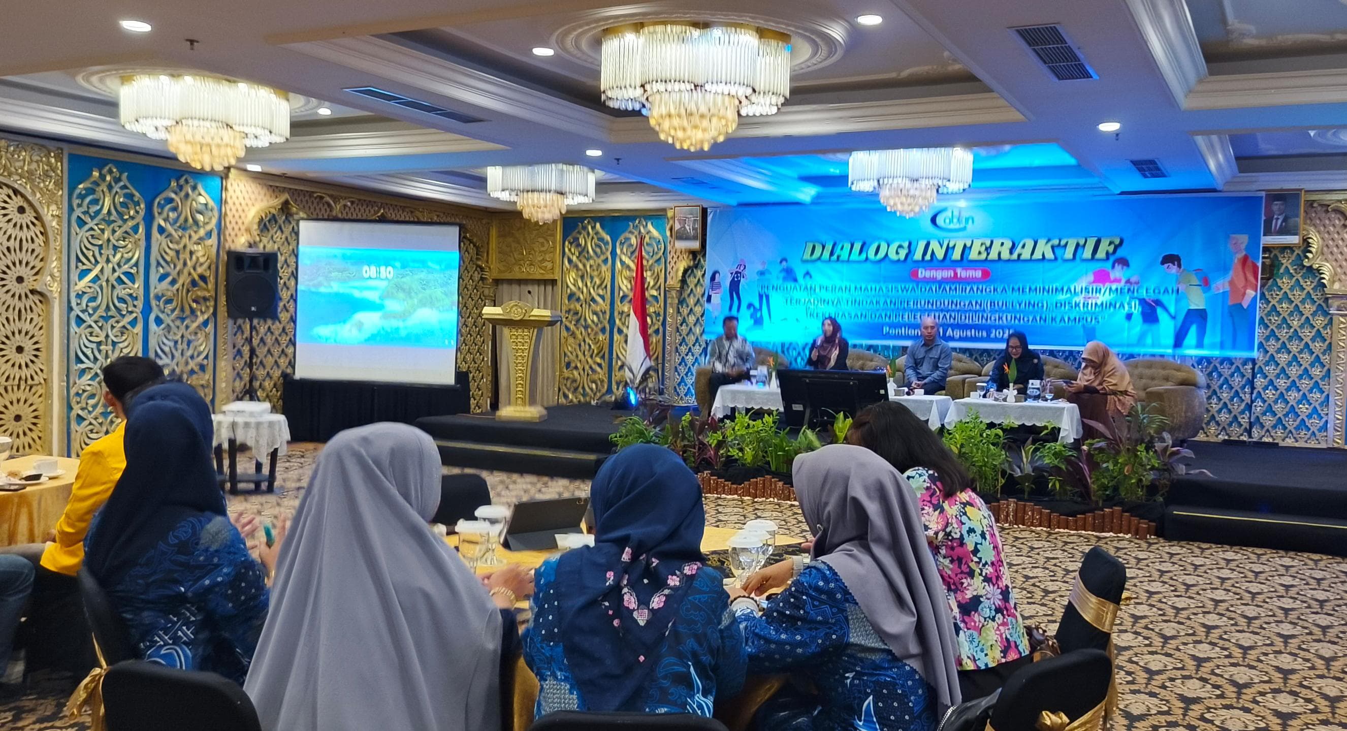 Suasana Dialog Interaktif ABKIN Kalbar bersama mahasiswa dari berbagai kampus se-Kalimantan Barat, bahas peran aktif dalam mencegah perundungan, kekerasan, dan pelecehan di lingkungan kampus.