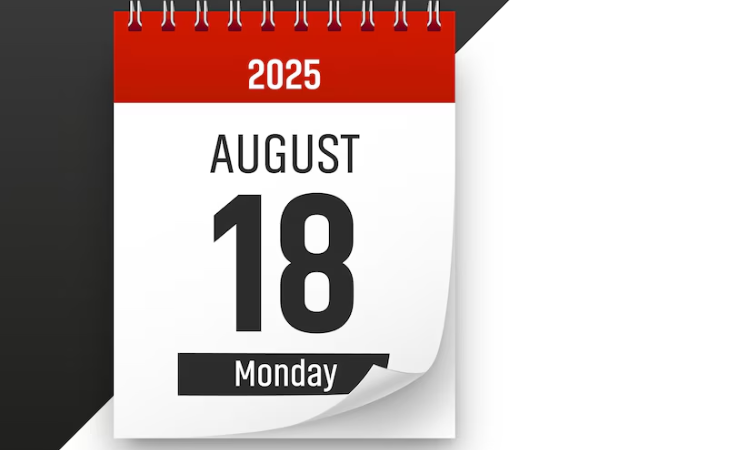 Ilustrasi kalender tanggal 18 Agustus 2025.