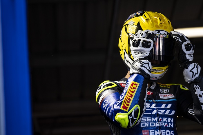 Aldi Satya Mahendra saat tampil di seri 7 World Supersport 2025 di Donington Park Inggris