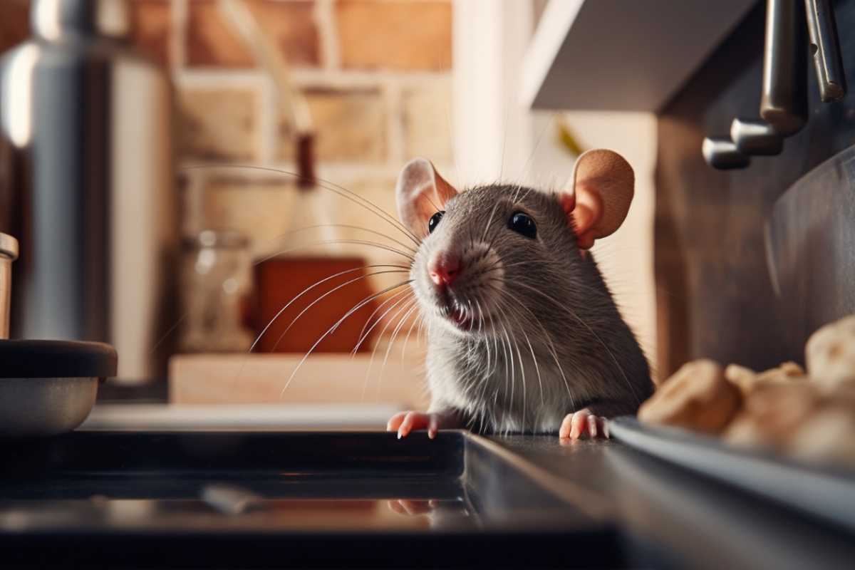 Ilustrasi tikus di dapur.