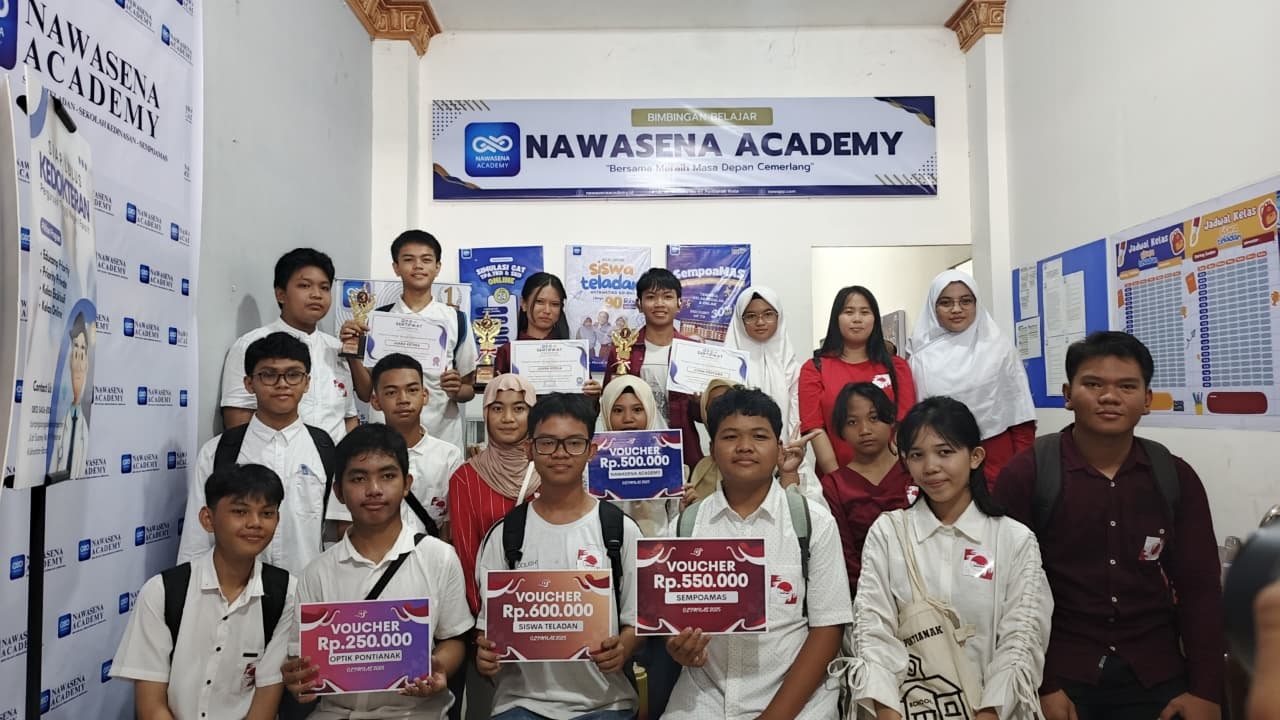 OLIMNAS SMP: peserta dan juara kelas 9 SMP Olimpiade Nawasena Academy.