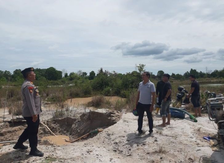 PATROLI: Satgas Tindak Operasi PETI Kapuas Polres Singkawang melaksanakan patroli dan pemantauan di sejumlah lokasi penambangan ilegal.