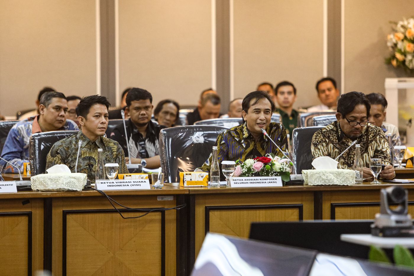 Suasana Rapat Dengar Pendapat Umum (RDPU) dengan Wakil Ketua DPR Sufmi Dasco Ahmad dan Komisi XIII DPR di Kompleks Parlemen, Senayan, Jakarta, Kamis (21/8/2025).