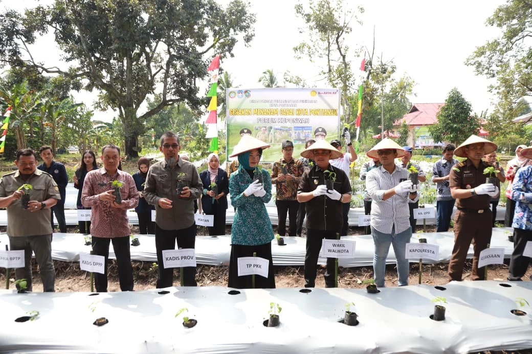 CABAI: Gerakan menanam cabai serentak di BBIH Kota Pontianak.