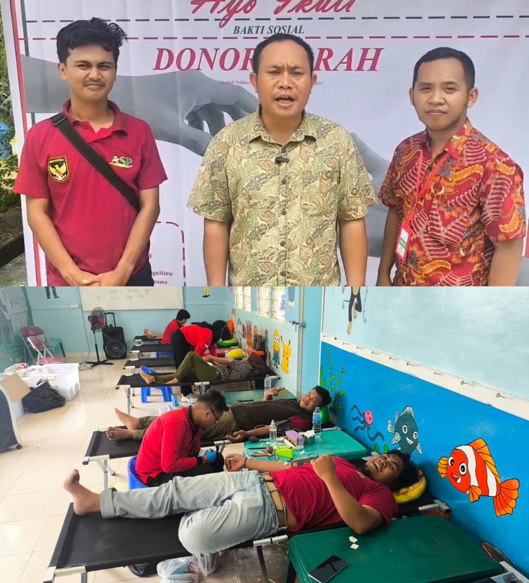Kegiatan donor darah yang dilakukan perusahaan sebagai bentuk program kemanusaan.