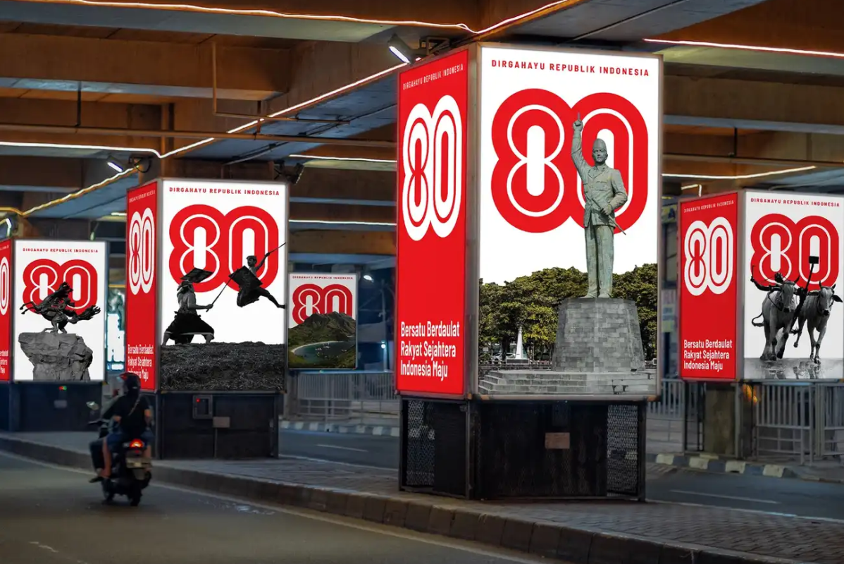 Contoh visual tema dan logo resmi HUT ke-80 RI tahun 2025.