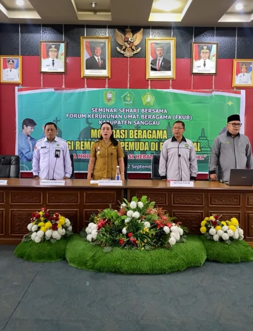 RUKUN: Peringatan hari kerukunan umat beragam di Sanggau yang berfokus pada peran vital generasi muda.