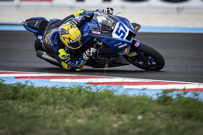 Aldi Satya Mahendra saat tampil di seri 8 World Supersport 2025 di sirkuit Balaton Park Hungaria