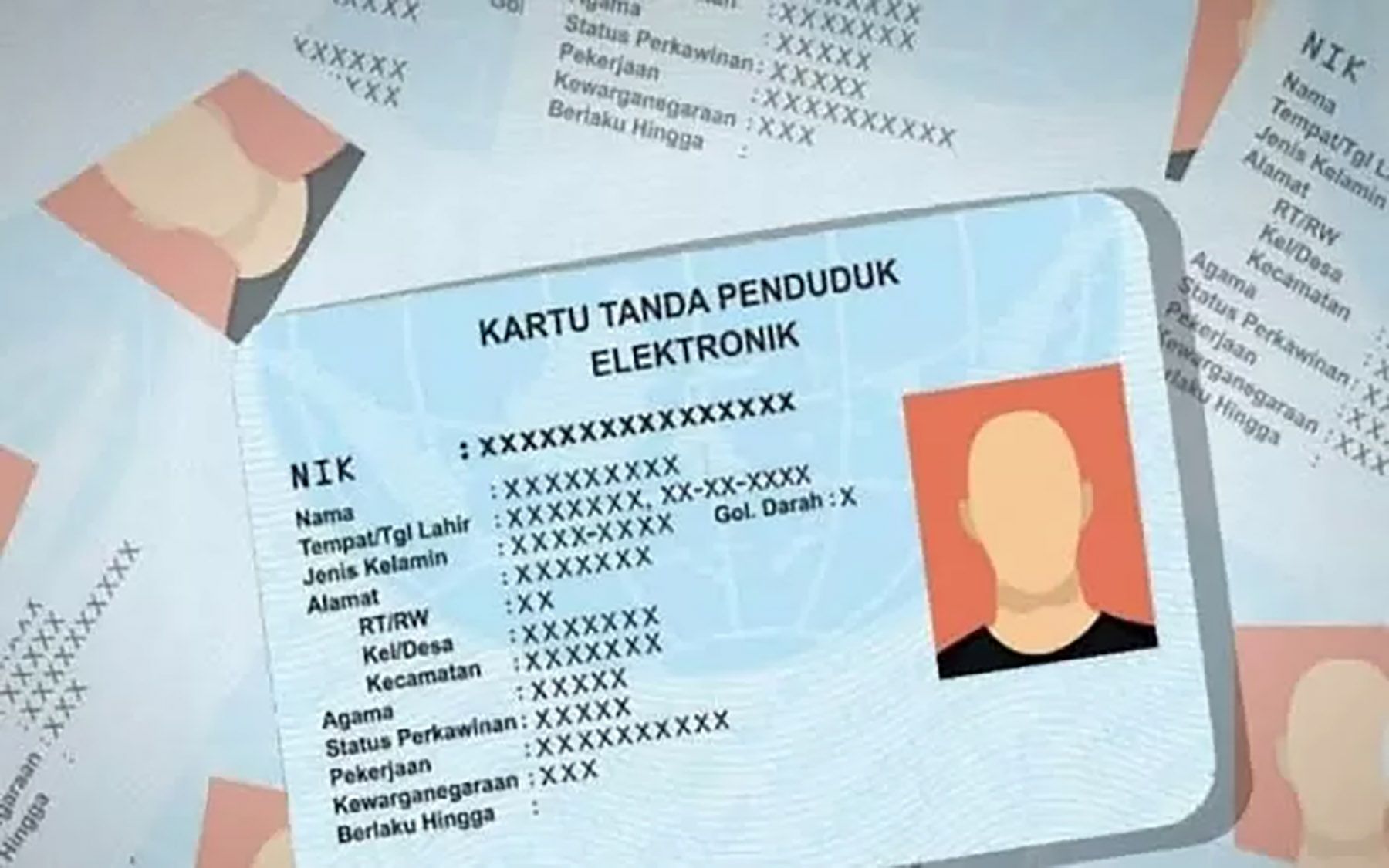 Ilustrasi KTP Elektronik.