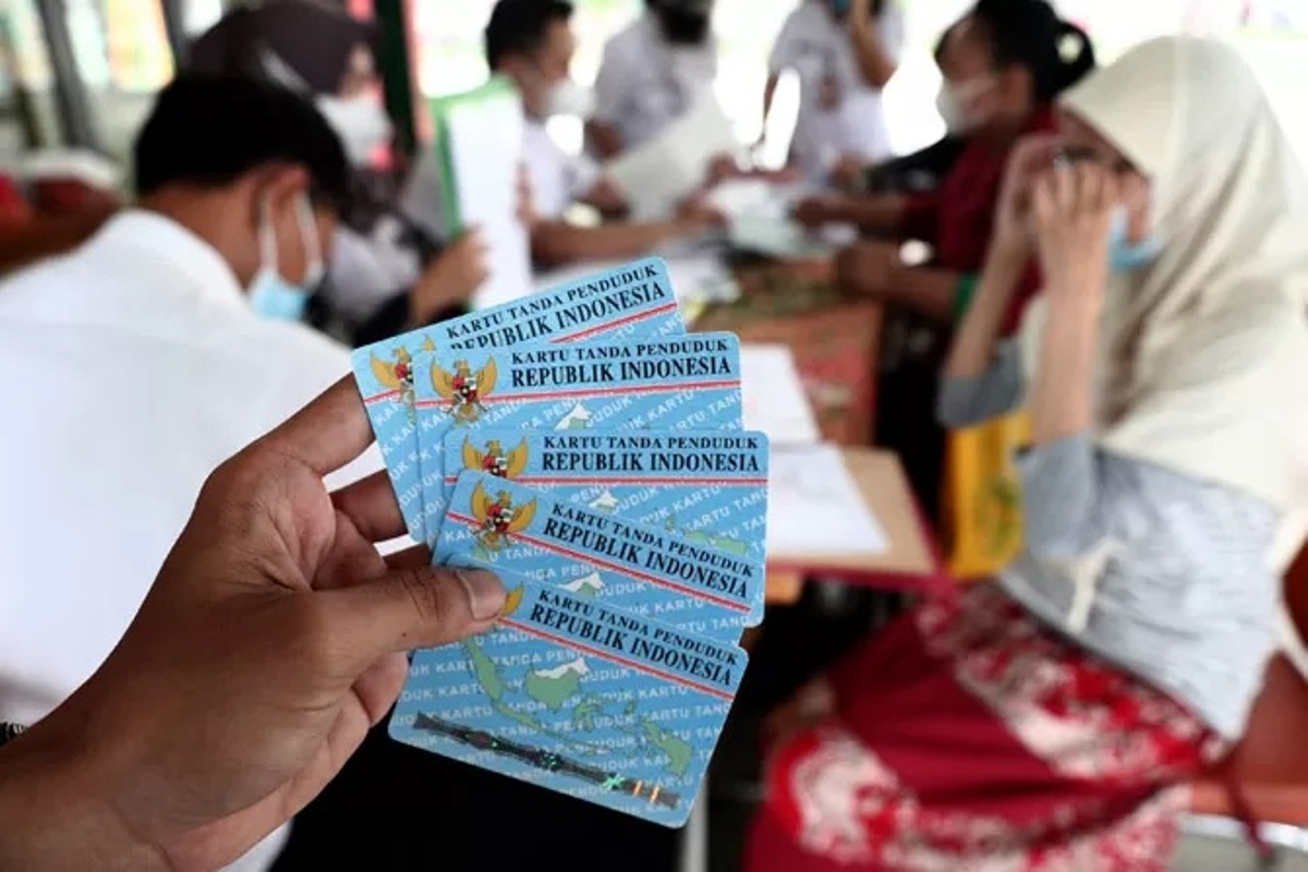 Ilustrasi KTP elektronik.
