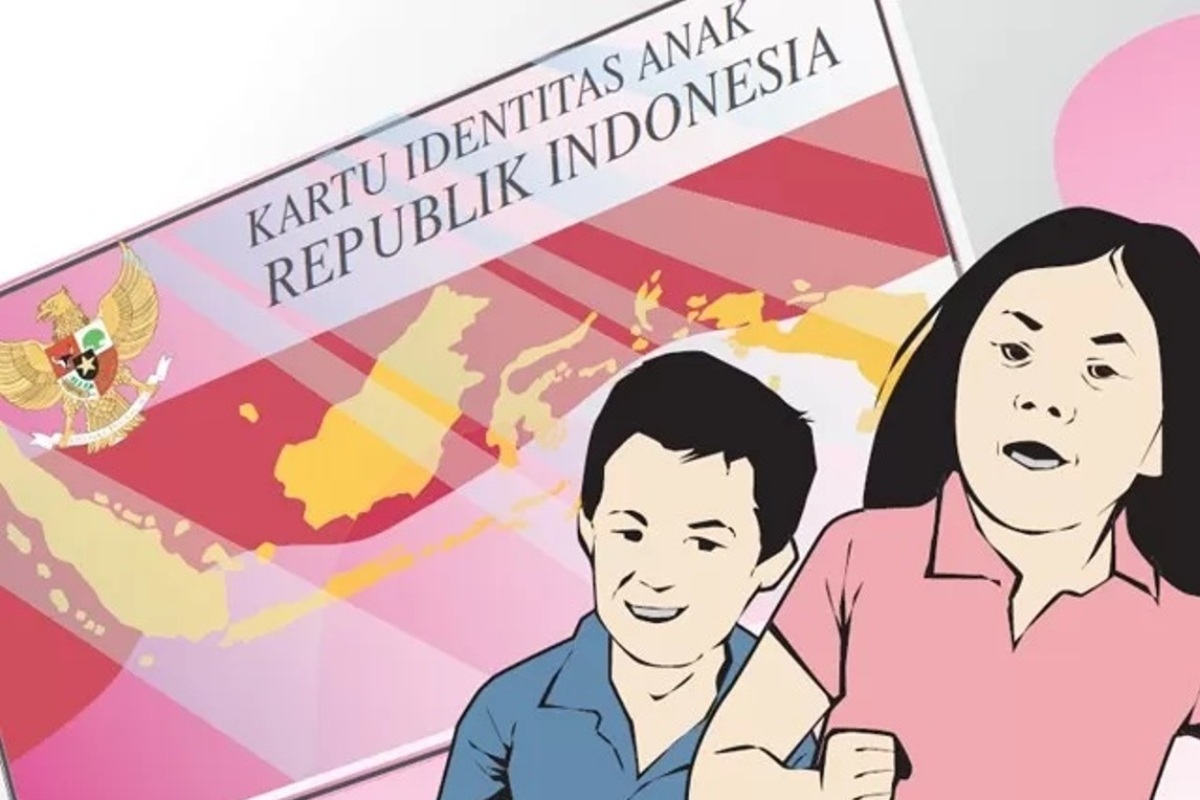 Ilustrasi kartu identitas anak.