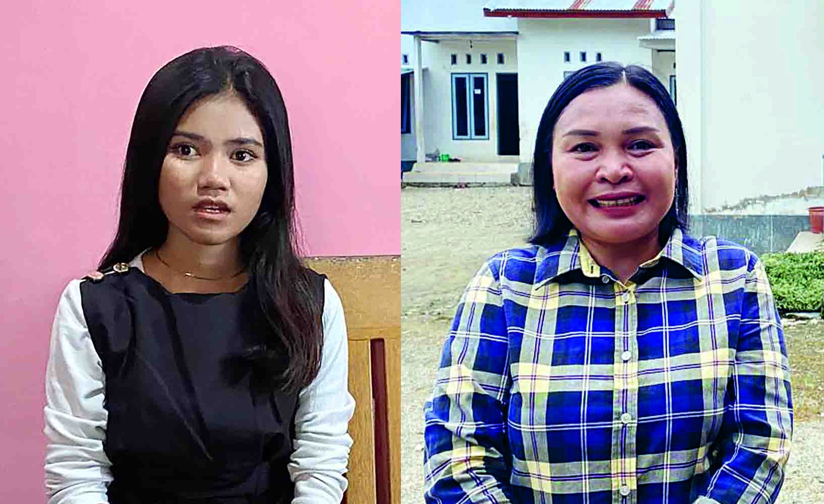 GIGIH: Inggrid Regina (foto kiri) dan Arlinda Amir. Mereka terus mengkampanyekan bahaya pernikahan di bawah umur di  Desa Uwemanje, Sigi, dan Desa Watatu, Donggala.