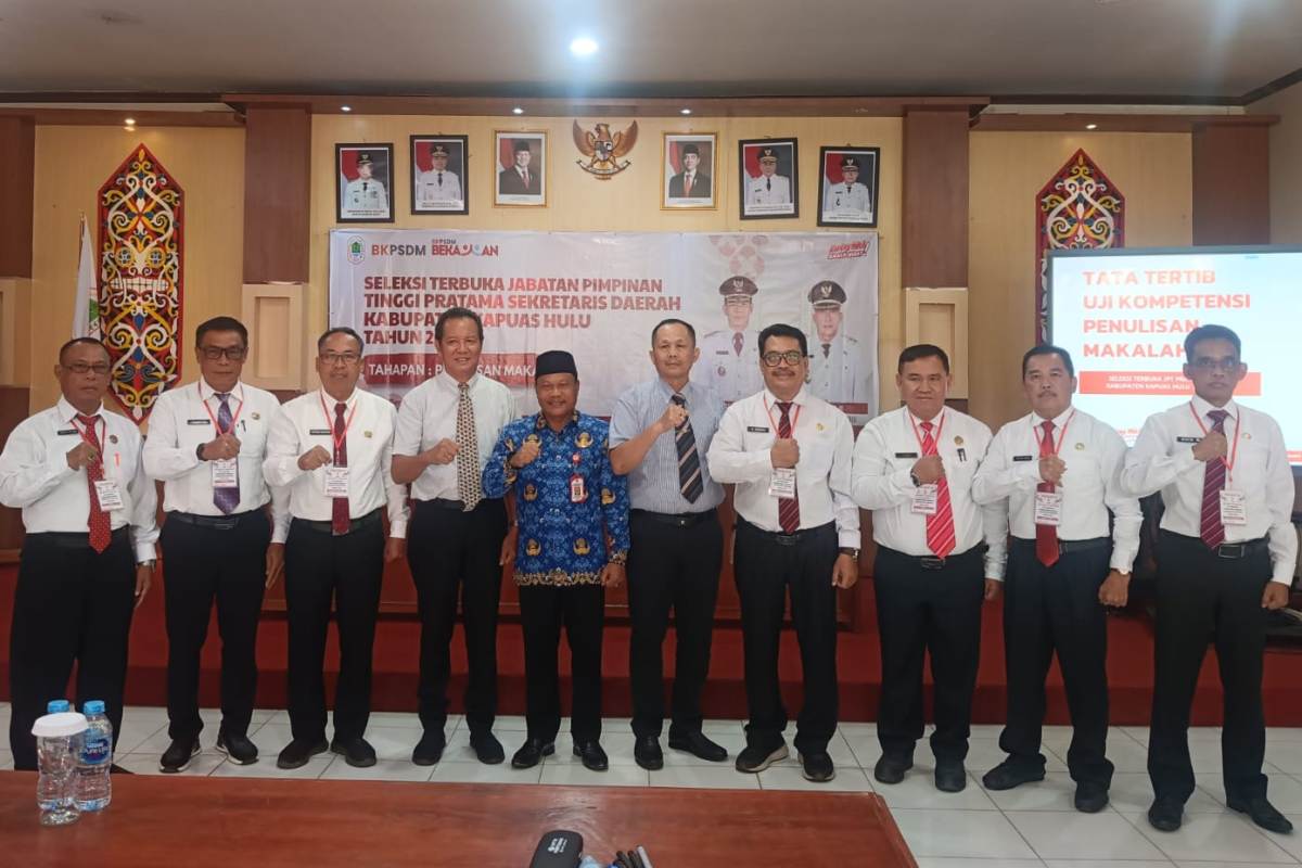 Kandidat yang mengikuti seleksi terbuka Sekretaris Daerah Kapuas Hulu.