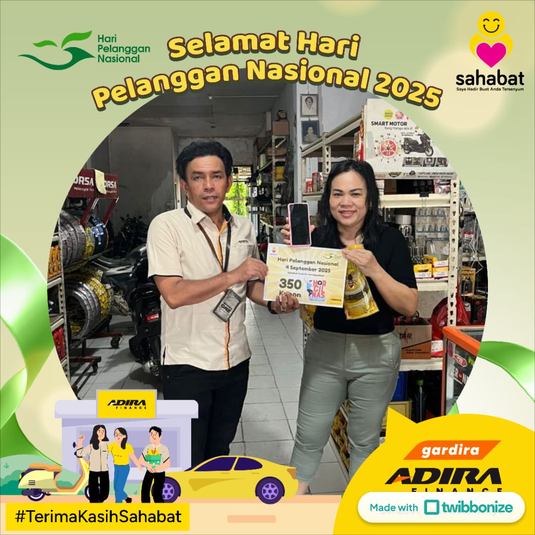 Adira Finance rayakan Hari Pelanggan Nasional 2025 dengan apresiasi langsung untuk pelanggan setia.