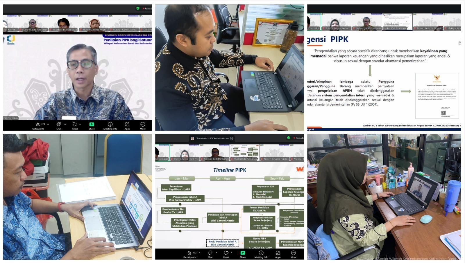 Kanwil Kemenkum Kalbar menggelar penilaian pengendalian intern atas PPIK satker Kalbar dan Kalteng pada Kamis (18/9).