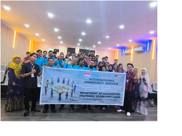 PKM: Tim Dosen dan Tendik Polnep saat mengadakan PKM di Politeknik Kuching Sarawak, Malaysia.
