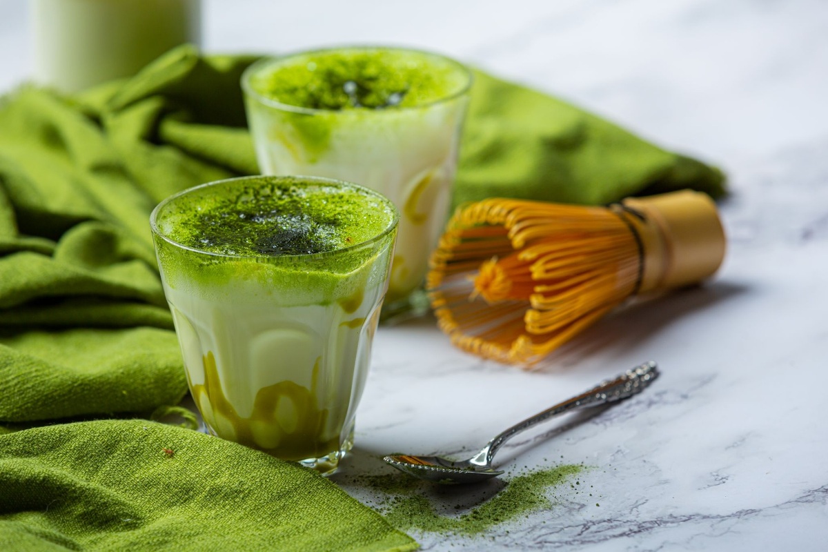 Ilustrasi minuman matcha.