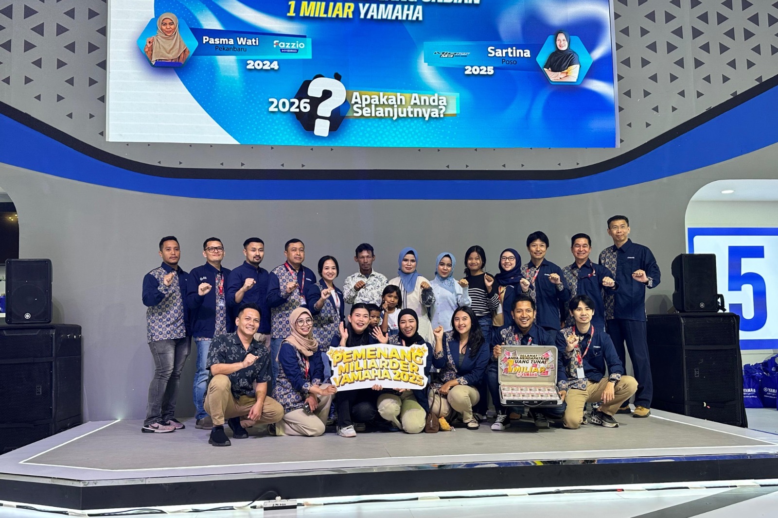 Yamaha gelar Selebrasi Miliarder di IMOS 2025, apresiasi konsumen loyal dengan hadiah dan kisah inspiratif.