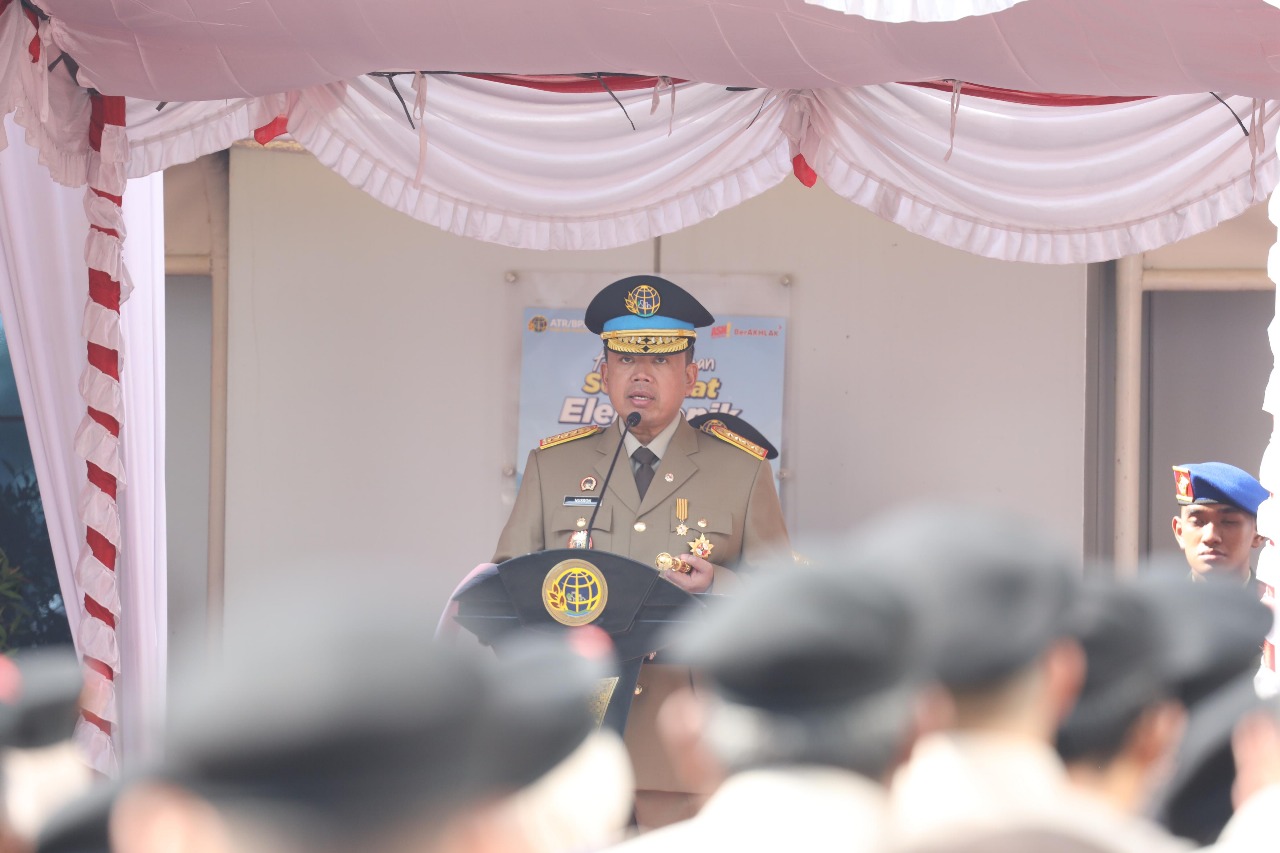 Nusron Wahid Upacara Peringatan Hari Agraria dan Tata Ruang Nasional (HANTARU) 2025 di Jakarta, Rabu (24/09/2025).