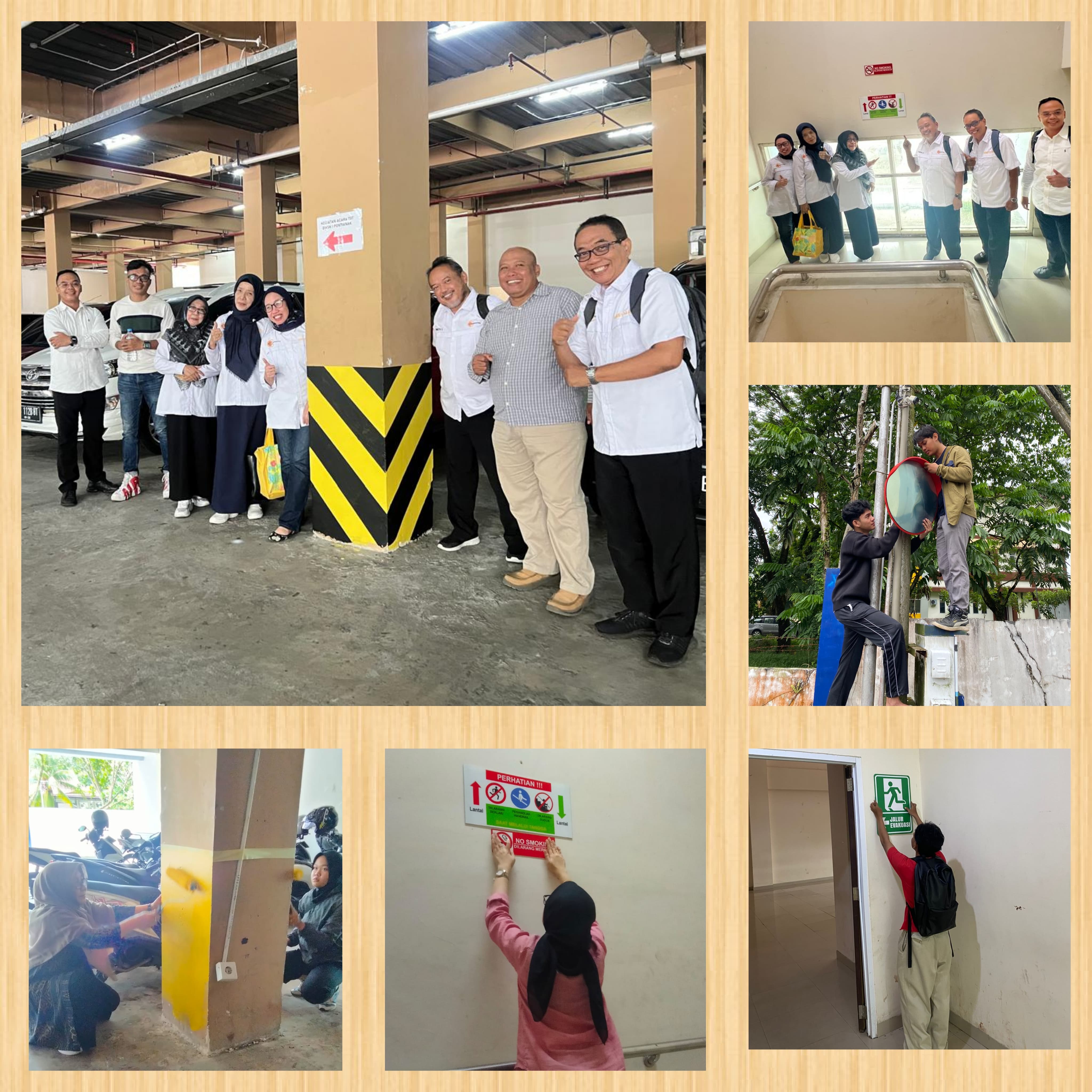 Tim PKM Jurusan Teknik Sipil Polnep mengaplikasikan prasarana K3 di Gedung Terpadu Polnep untuk menciptakan lingkungan belajar dan kerja yang aman, nyaman, serta efisien.