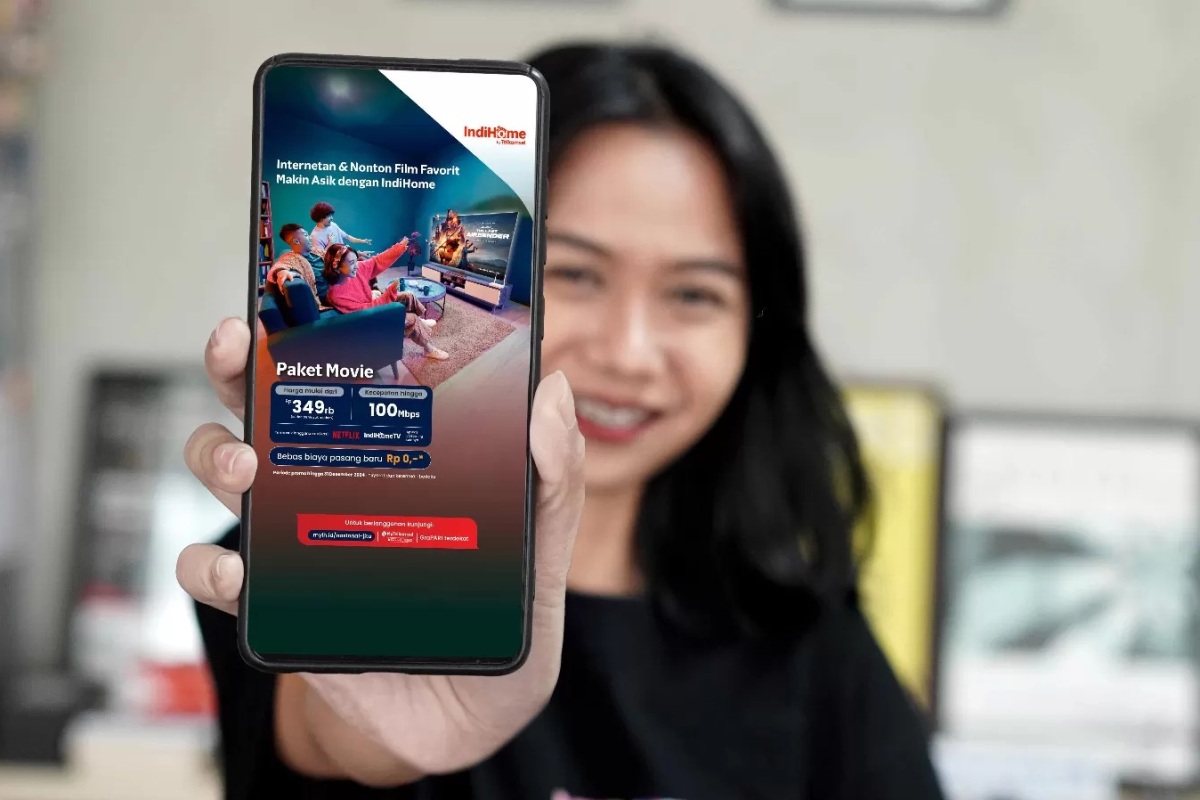 Ilustrasi pemasangan paket internet IndiHome.