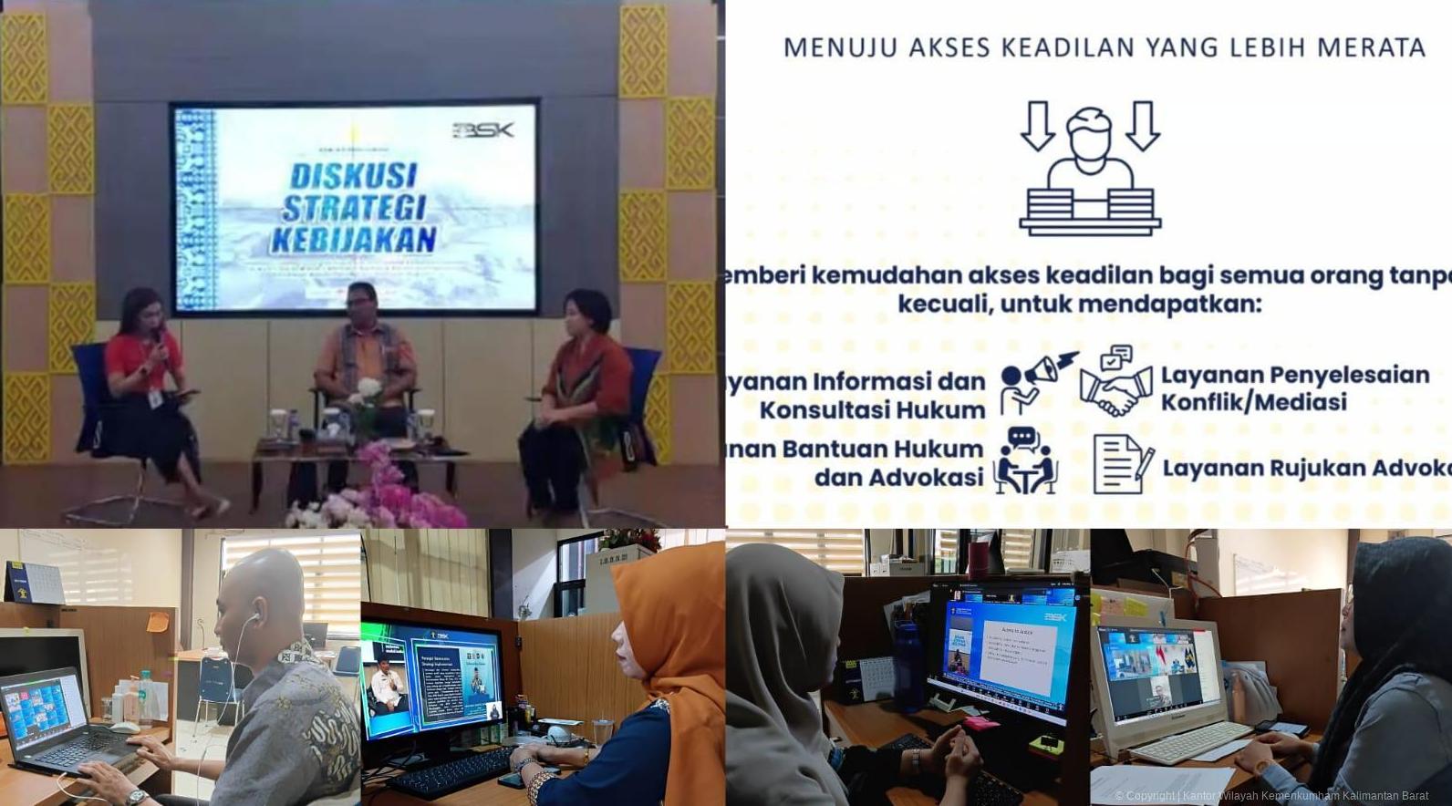 Kanwil Kemenkum Kalbar mengikuti Diskusi Strategi Kebijakan Hukum secara daring pada Kamis (2/10).