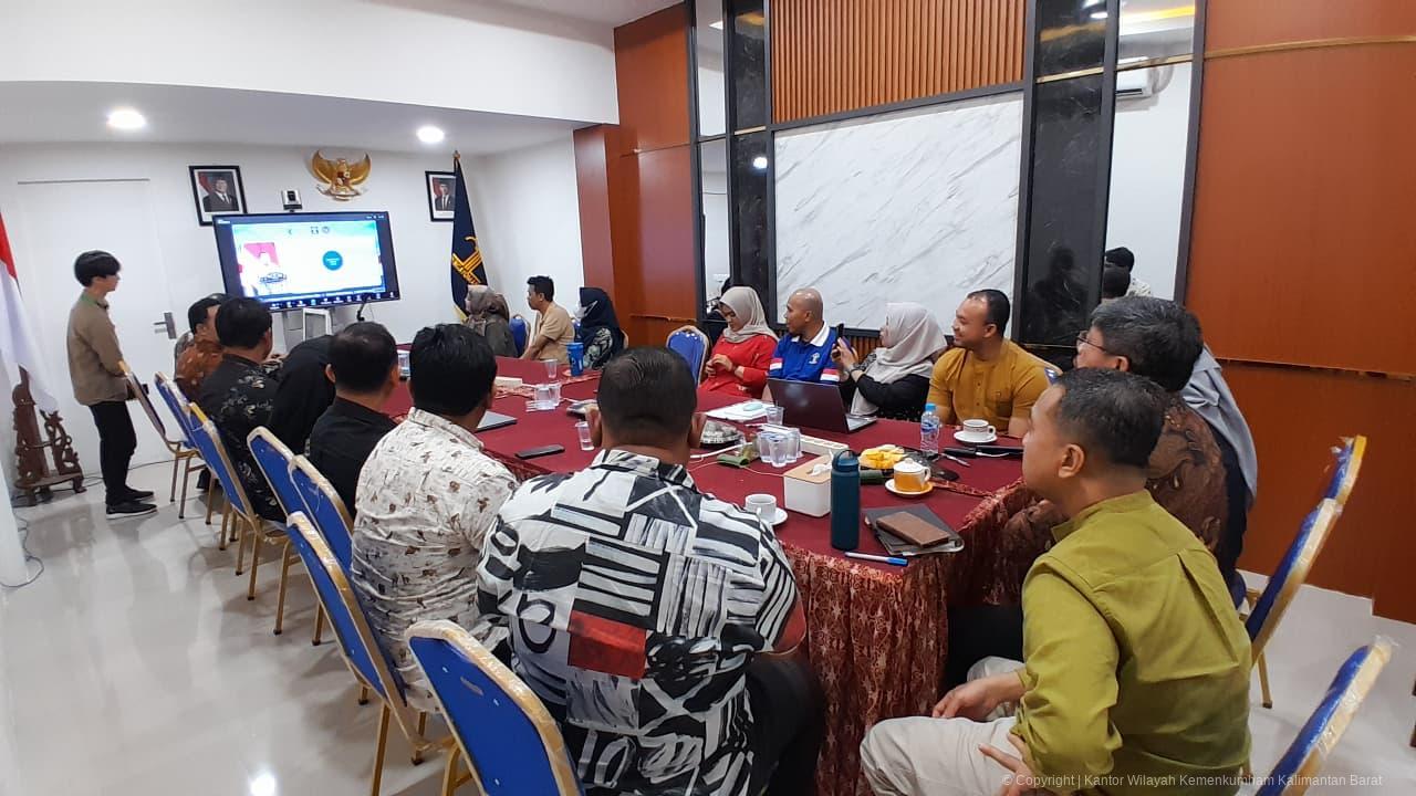 Jajaran Kanwil Kemenkumham Kalbar ikuti penyerahan LHP BPK RI atas Laporan Keuangan 2024 secara virtual.