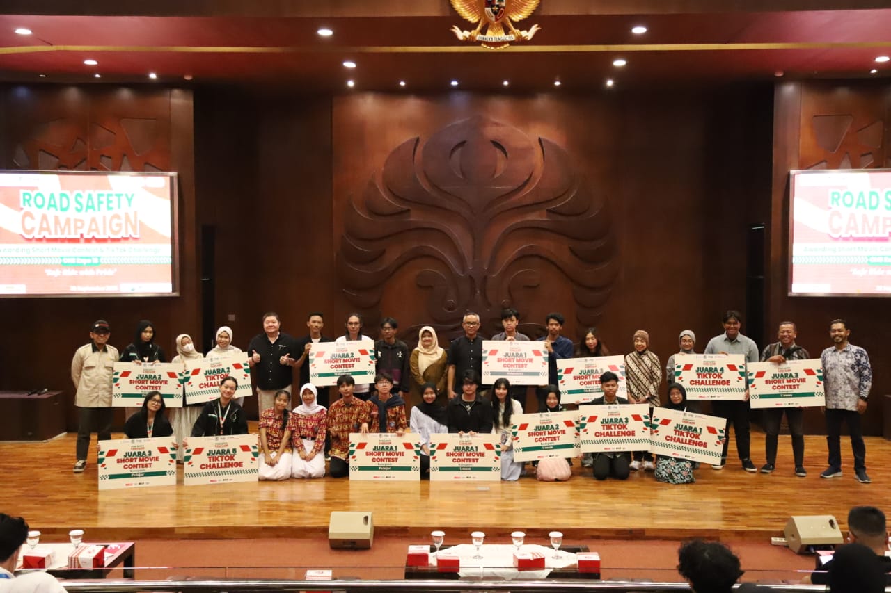 Penganugerahan Safety Riding Short Movie Contest (SMC) 2025 yang digagas Yayasan Astra Honda Motor (Yayasan AHM) bersama Universitas Indonesia (UI).