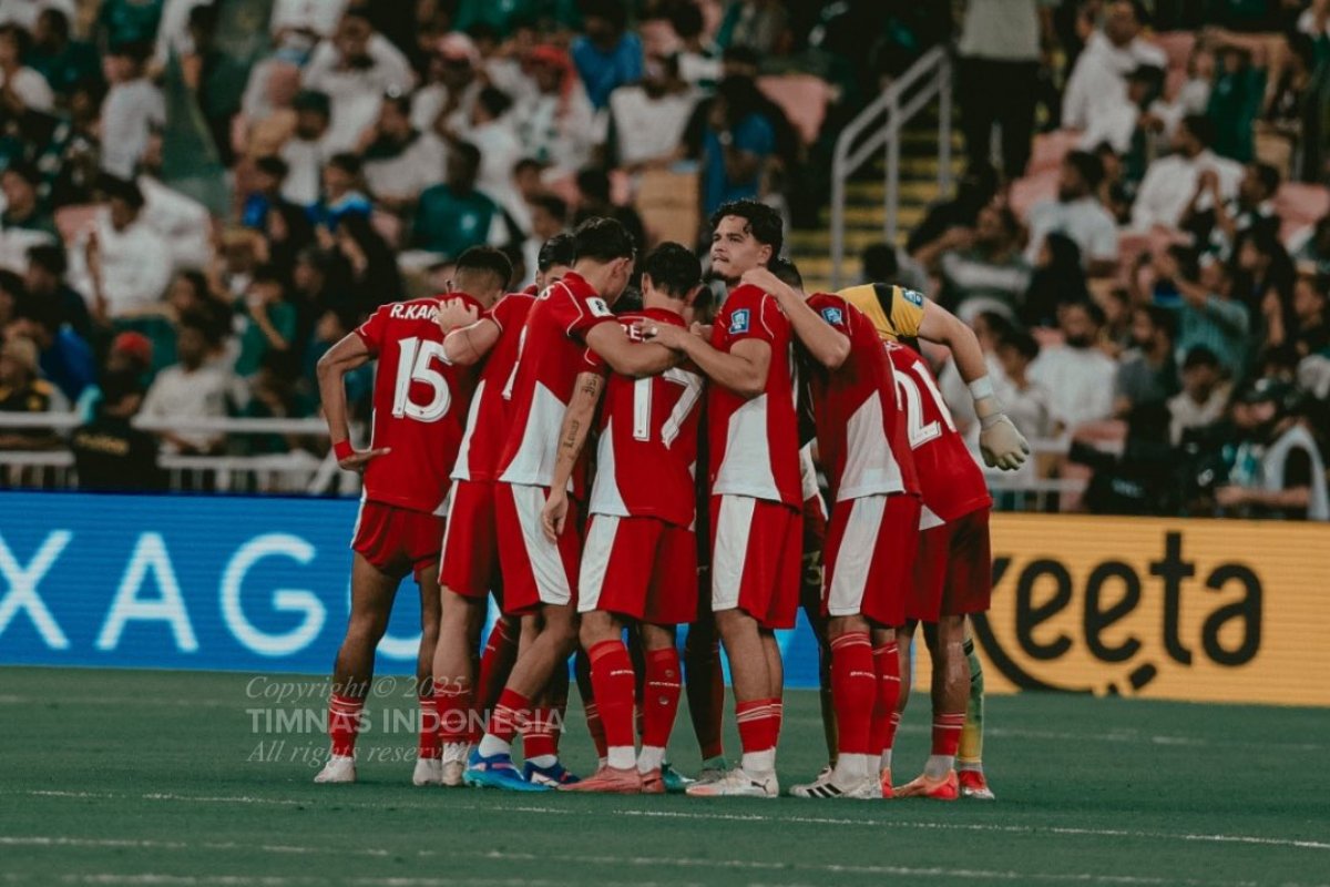 Pemain Timnas Indonesia saat menghadapi Arab Saudi pada laga kualifikasi Piala Dunia 2026 beberapa waktu lalu.