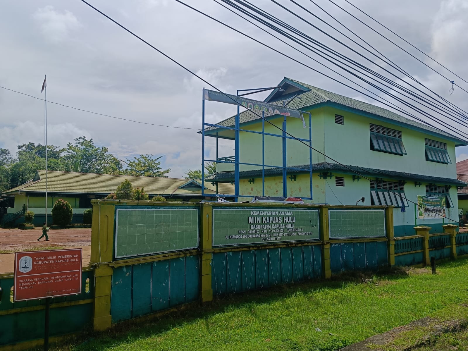 PEMBANGUNAN : MIN 1 Kapuas Hulu salah satu madrasah di Kapuas Hulu yang akan mendapatkan pembangunan baru dari Kementerian PUPR.