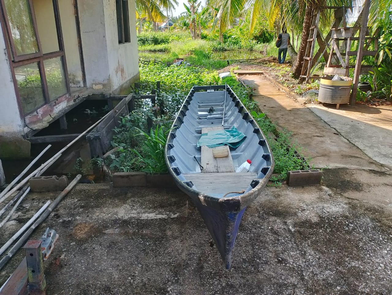 PENCURIAN: Mesin speedboat milik warga Desa Nipah Panjang senilai Rp40 juta, yang ducuri Dulkaut.
