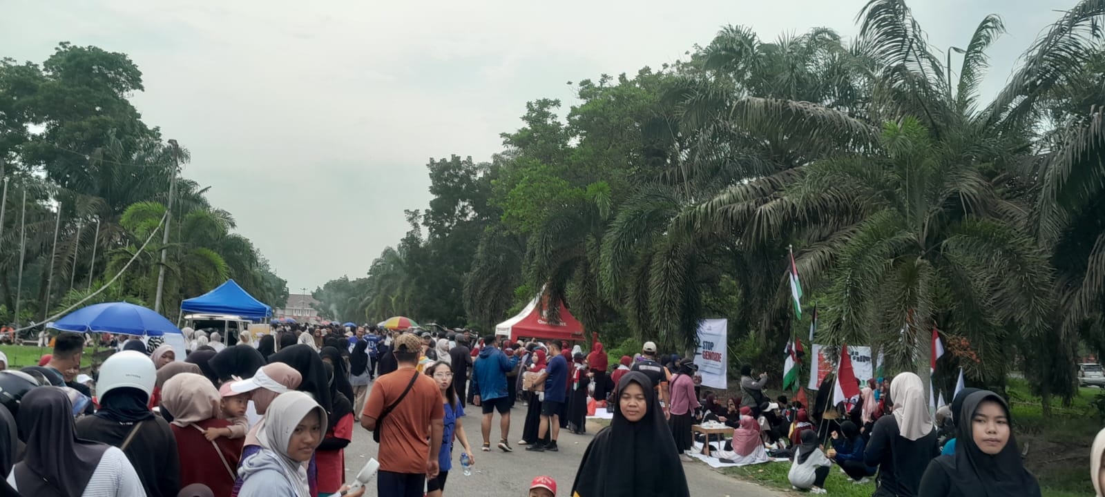 GALANG DONASI: Kegiatan sejumlah elemen mahasiswa saat menggalang donasi untuk Palestina.