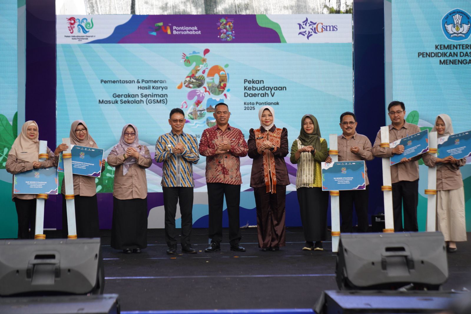 KEBUDAYAAN: Pembukaan Gerakan Seniman Masuk Sekolah sekaligus Pekan Kebudayaan Daerah di Museum Kalbar berlangsung meriah.