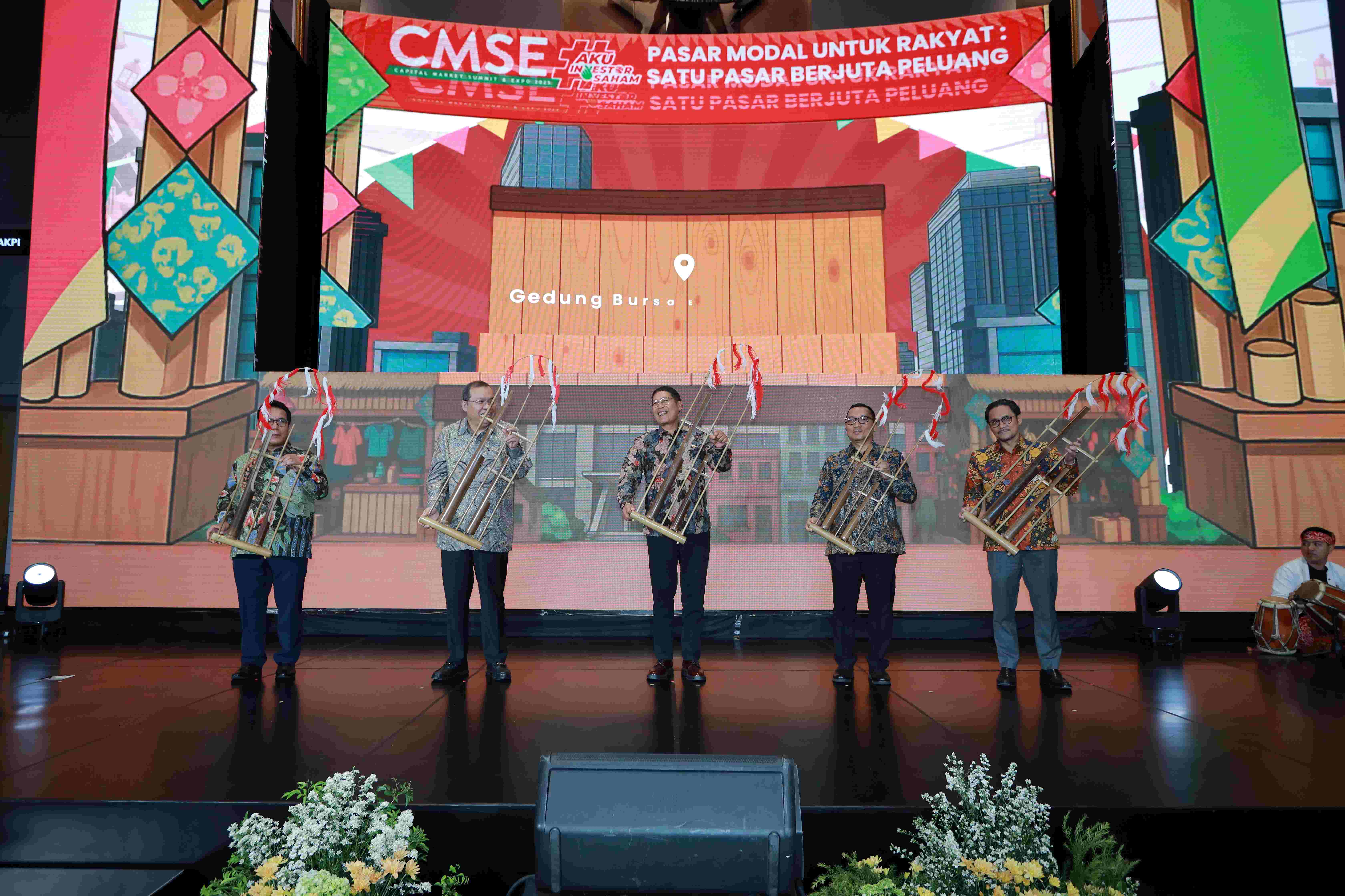 Pembukaan Capital Market Summit & Expo (CMSE) 2025 pada 17&ndash;18 Oktober 2025 di Main Hall BEI, Jakarta.