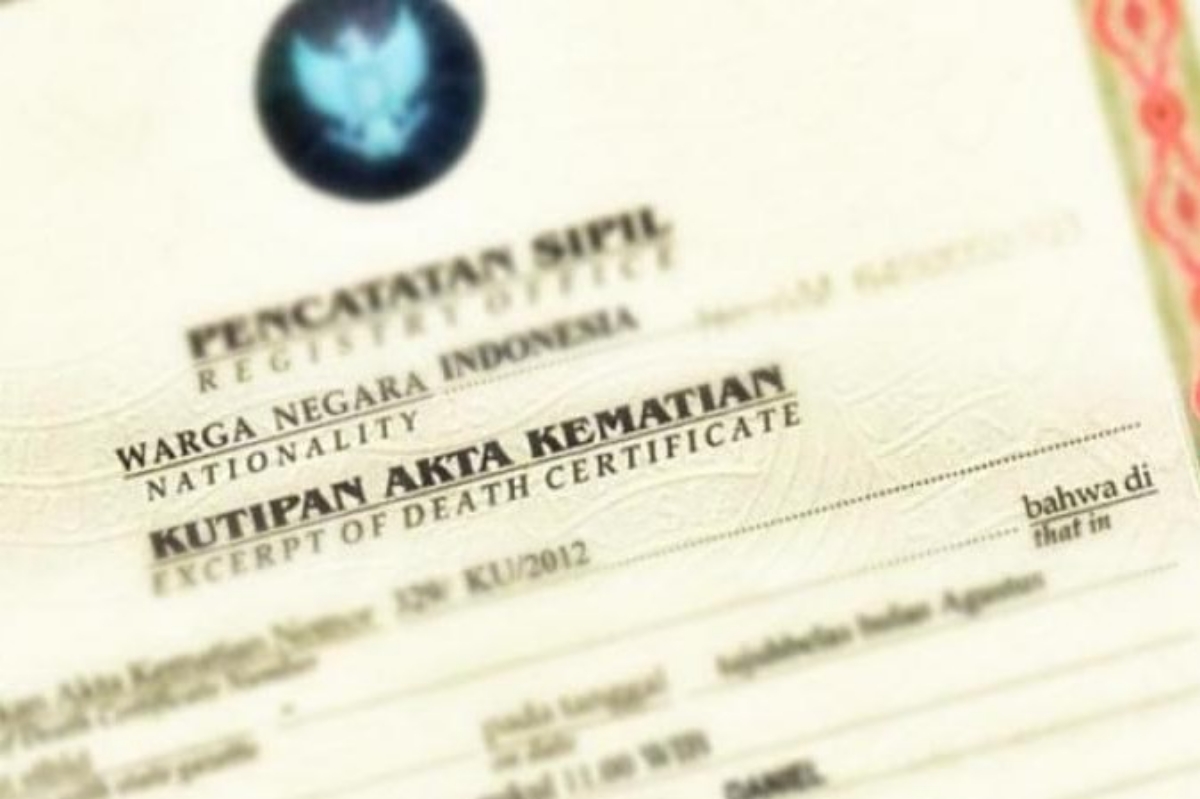 Ilustrasi Akta Kematian.