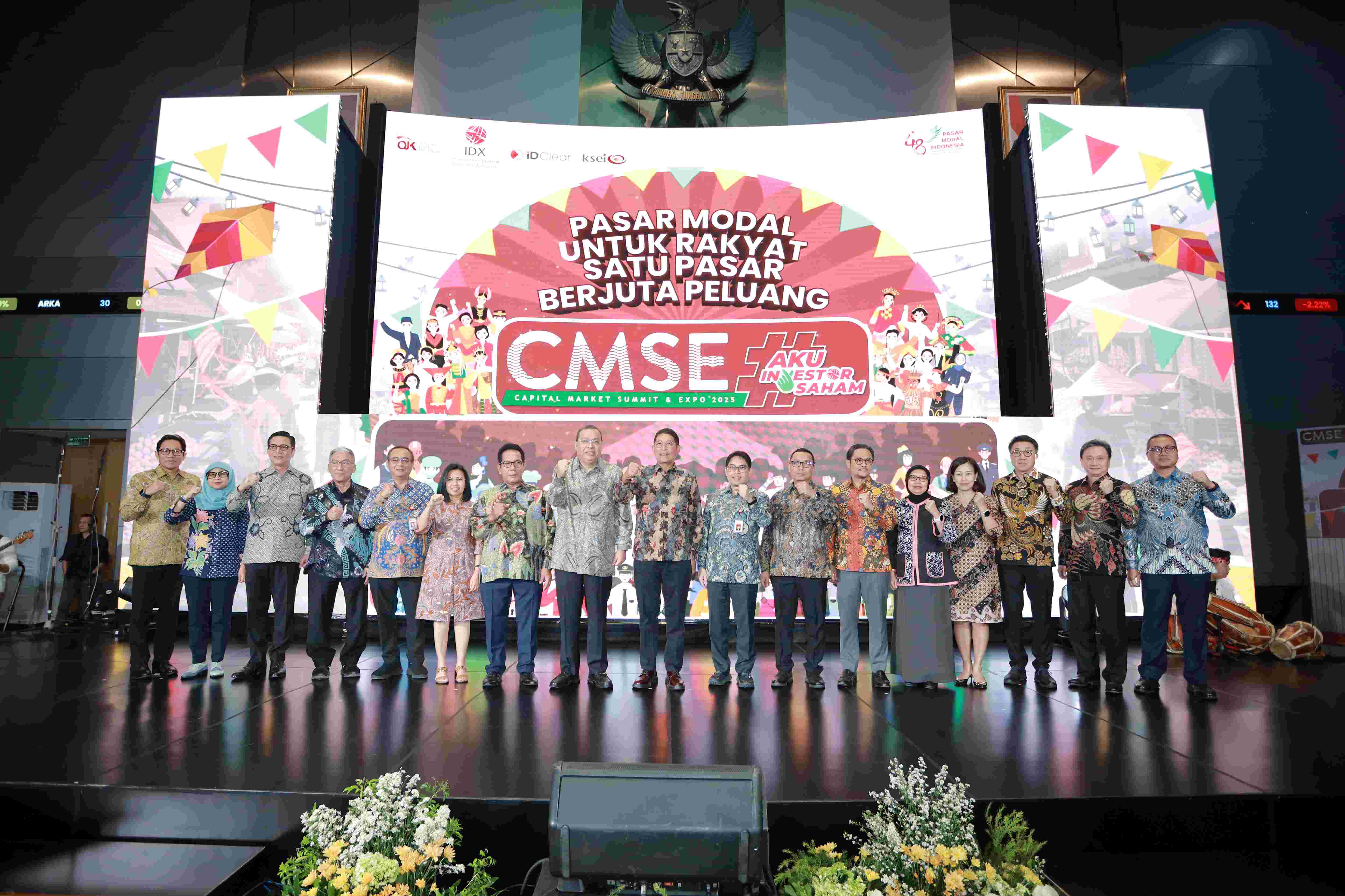 Penutupan Capital Market Summit & Expo (CMSE) 2025 yang mencatat rekor lebih dari 11 ribu peserta onsite.