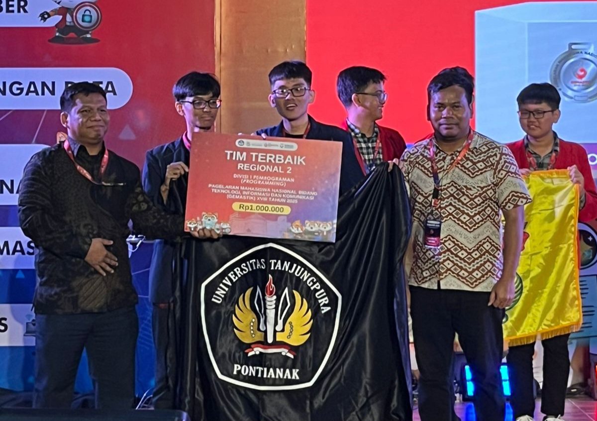 PRESTASI : Tim Untan yang beraksi dalam ajang Gemastik XVIII tahun 2025 yang digelar di Universitas Telkom Bandung pada 27&ndash;30 Oktober 2025.