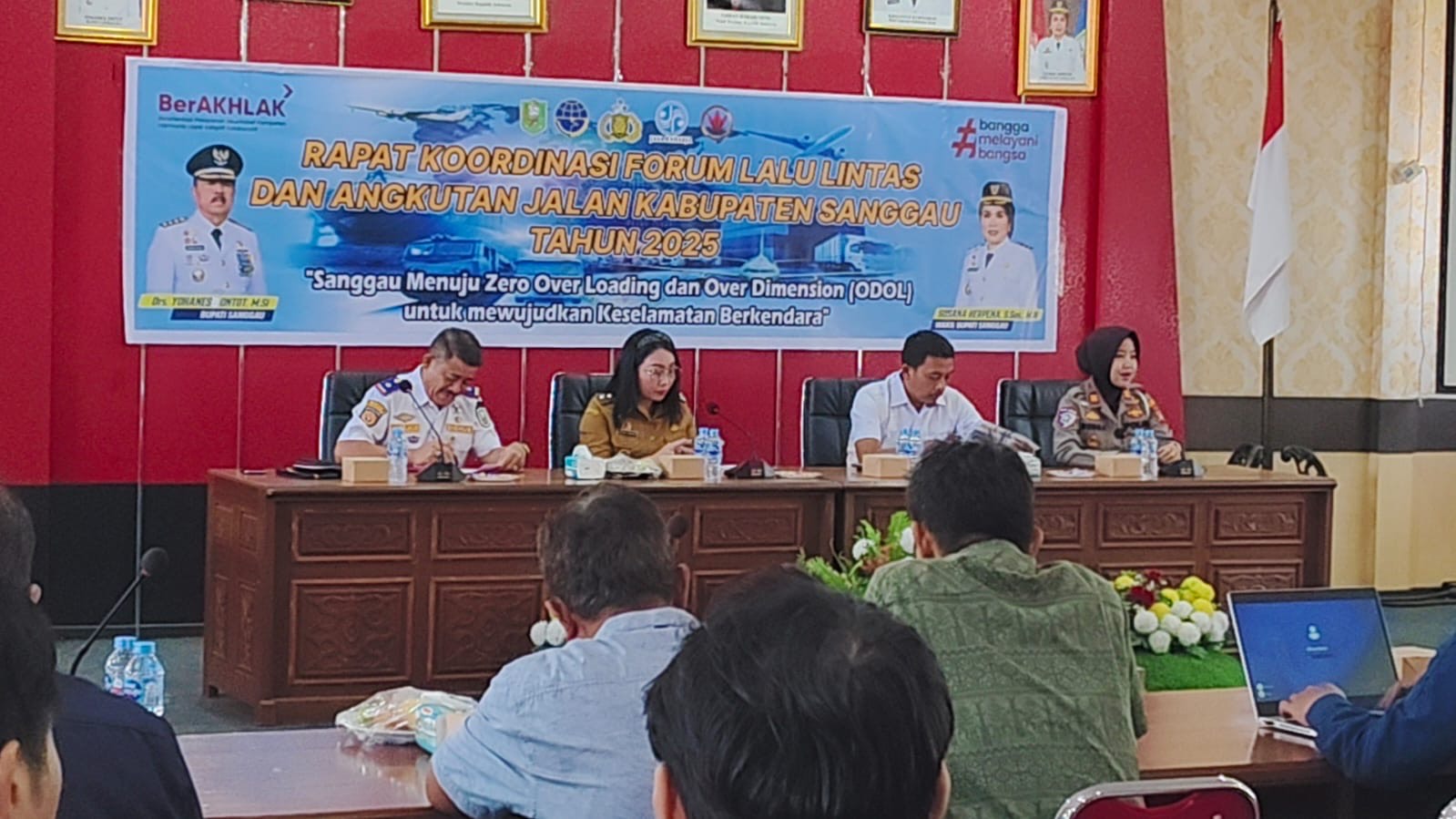 RAKOR: Rapat koordinasi Forum Lalu Lintas dan Angkutan Jalan di wilayah Kabupaten Sanggau.