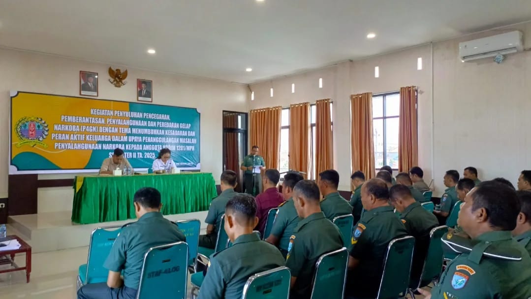 NARKOBA: Suasana kegiatan P4GN di Makodim Mempawah.